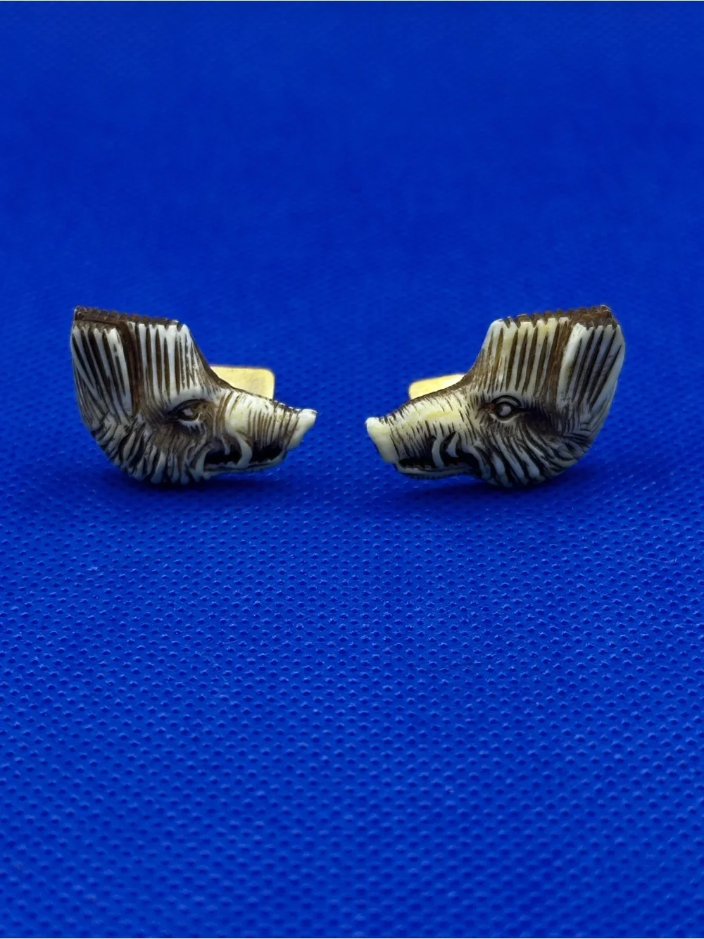 Vintage Wild Boar/Razorback Hog Head Cufflinks